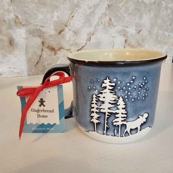 Global Design Forest Moose Holiday Coffee Mug Cup - Picture 11 of 11